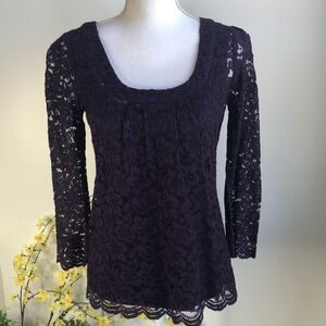 Diane Von Furstenberg purple lace top